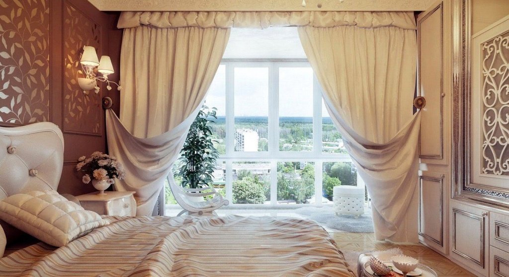 интерьер спальни в классическом стиле отделка