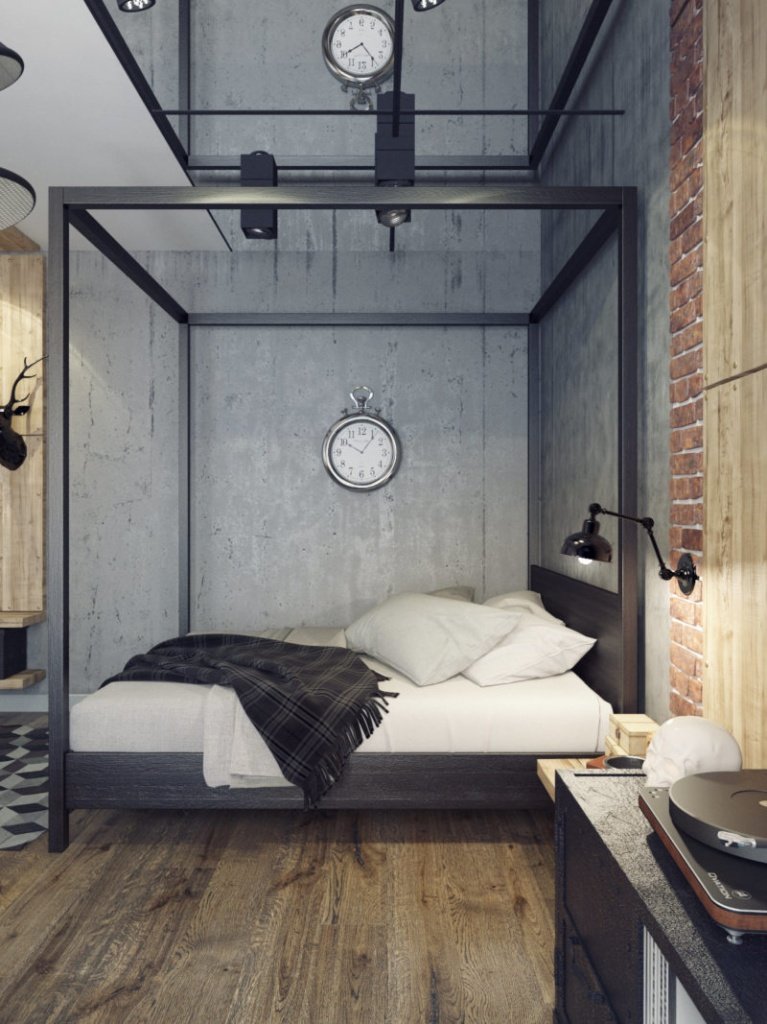 дизайн спальни с большой кроватью
