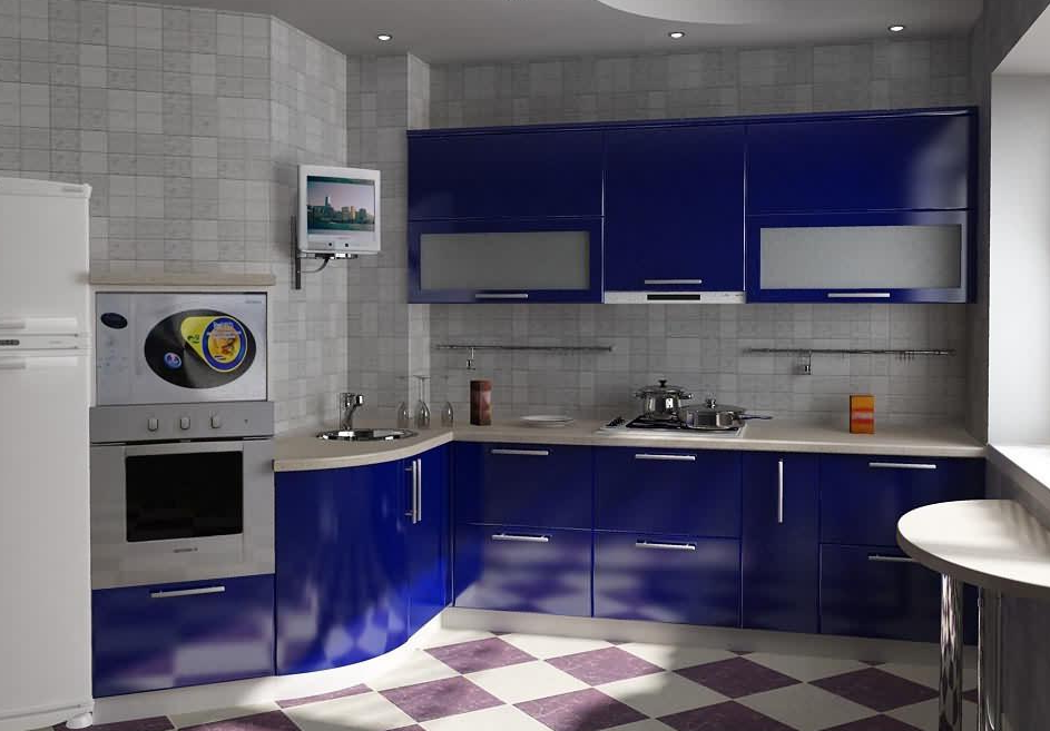 синя кухні 11 м2.