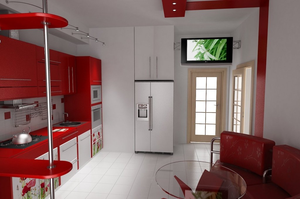 Красная кухня: особенности и сочетания цветов