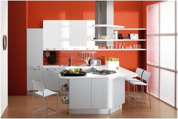 Кухня в оранжевых тонах: 35 вариантов сочетания и оформления интерьера