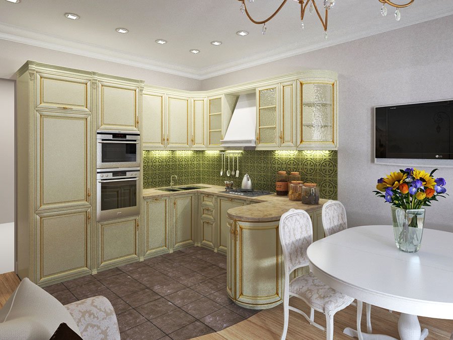 Дизайн кухни-гостиной 18 кв. метров: 37 современных идей с фото