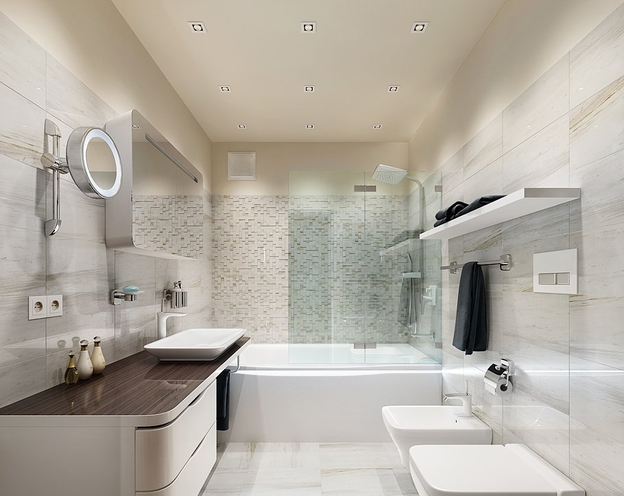 дизайн современной ванной комнаты