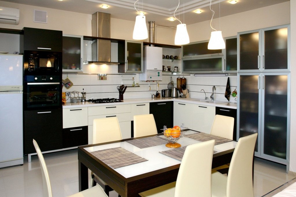 Кухня столовая: дизайн интерьер в частном доме