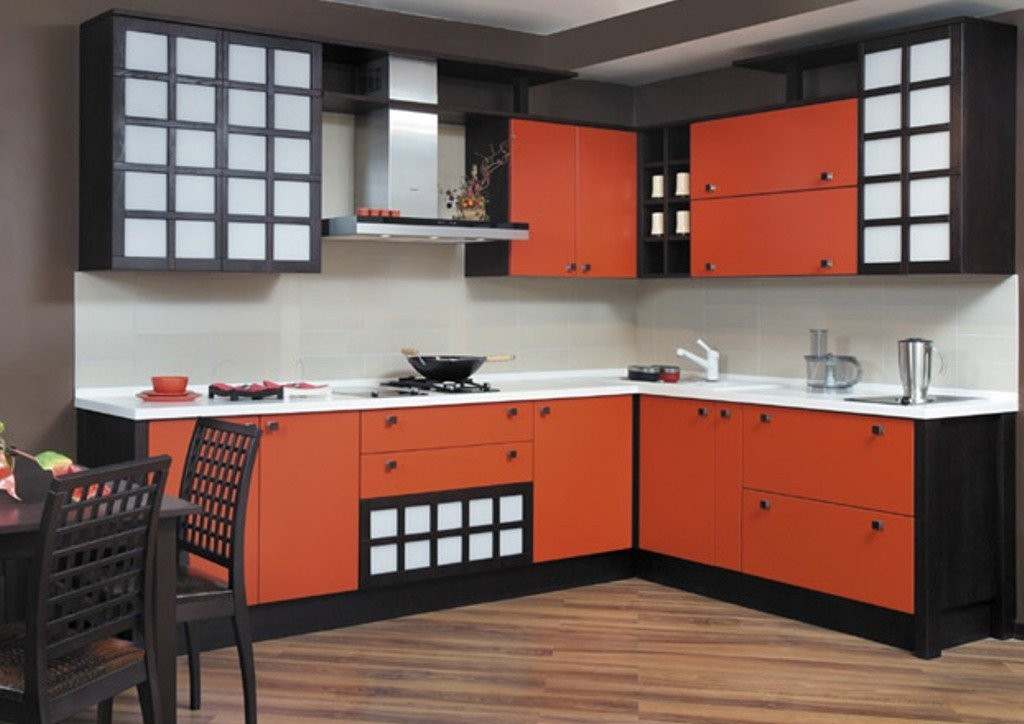 помаранчевий колір найбільш поширений варіант оформлення кухні
