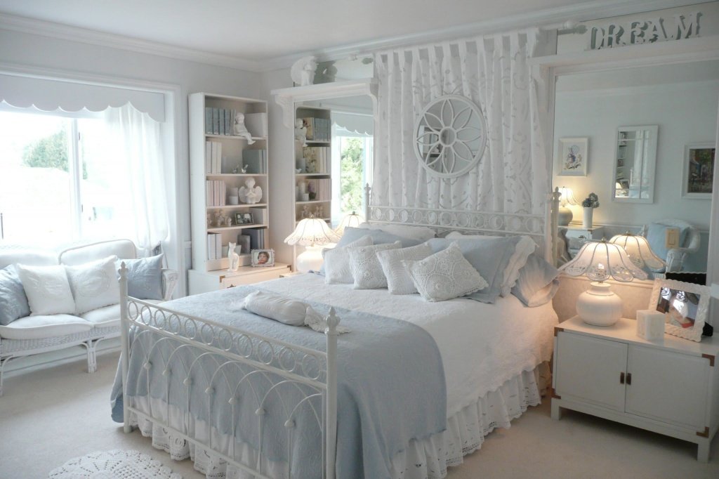 голубая спальня в стиле прованс