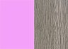 Колір фасаду: Рожевий / Колір корпусу: Венге Аруша Світло-сіра