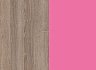 Колір корпусу: Дуб Сонома трюфель / Колір фасаду: Рожевий