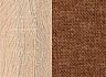 Колір корпусу: Дуб Сонома / Колір тканини: Саванна Браун