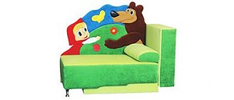 Обзор детского дивана Маша и Медведь фабрики Далио