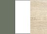 Колір фасаду: Білий глянець + Сірий графіт матовий / Колір корпусу: Дуб Сонома