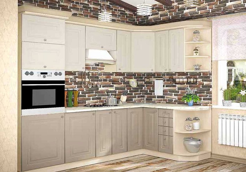 Угловая кухня "Гламур 2500 x 3600" Garant – купить недорого в GoldenPlaza