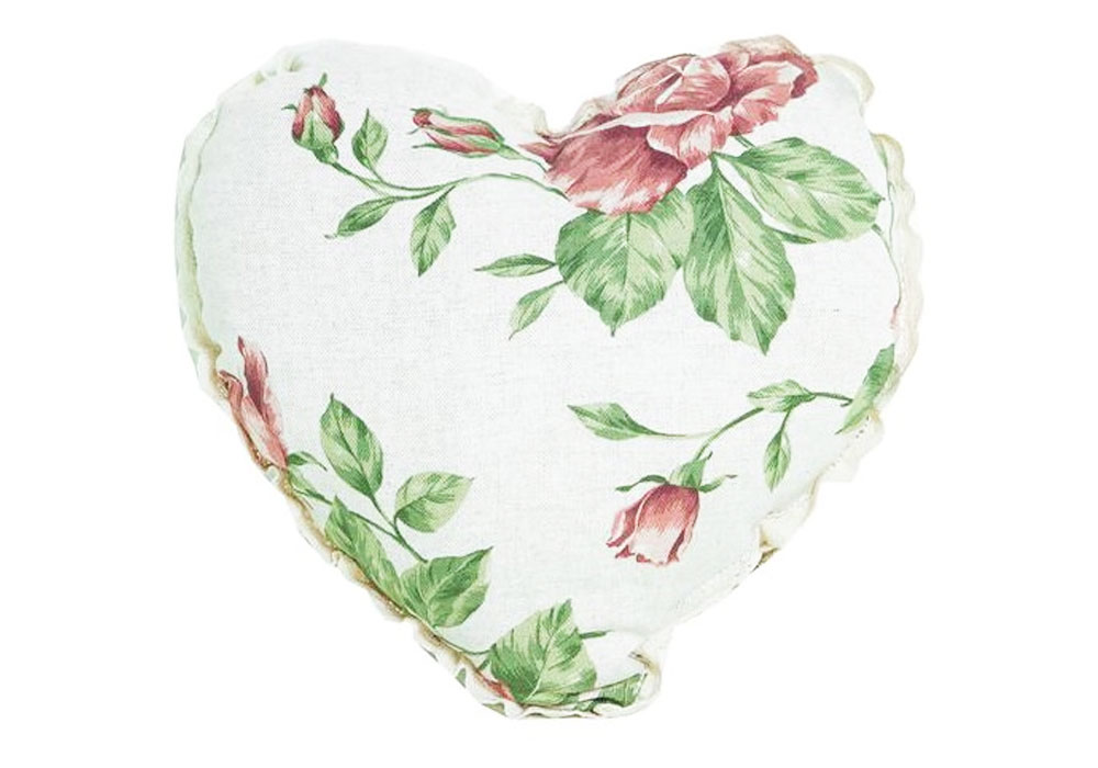 Декоративна подушка "Серце Large pink Rose" Прованс