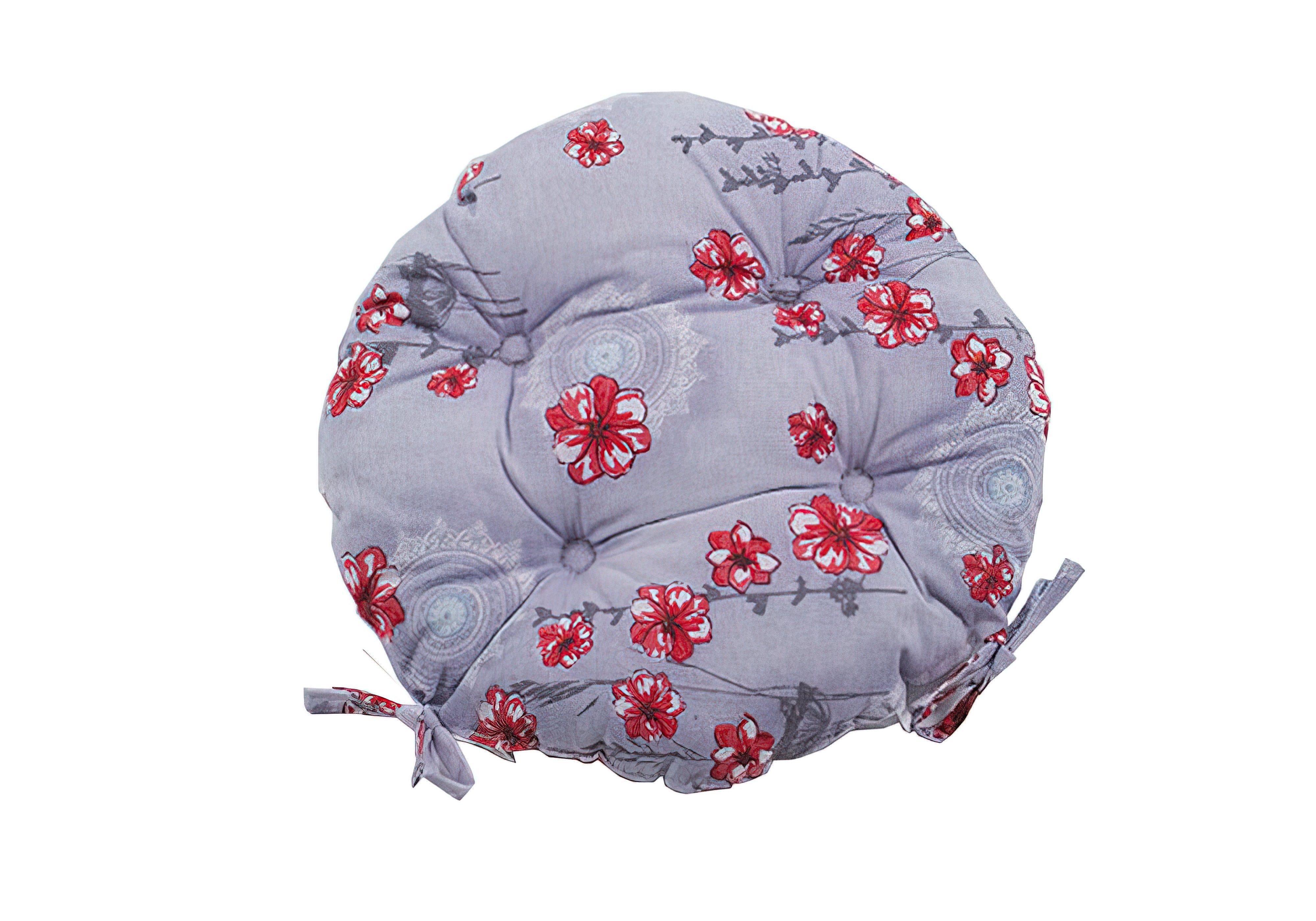Декоративная подушка на стул Osaka с завязками красный Lotus