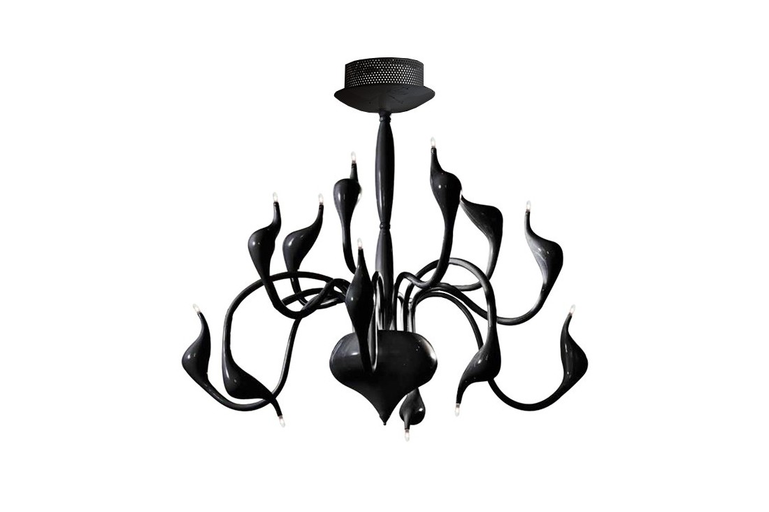 Люстра SNAKE black MD6230-12-BK Azzardo, Тип Подвесная, Источник света Светодиодная лампа