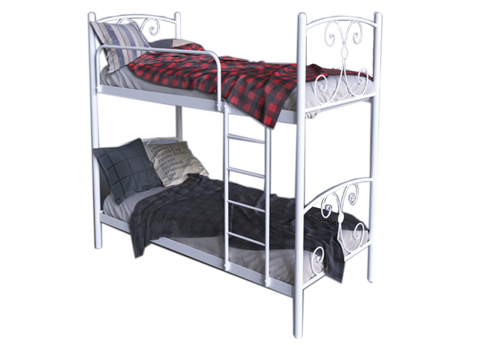Металлическая двухъярусная кровать Жасмин Tenero, Ширина 87см