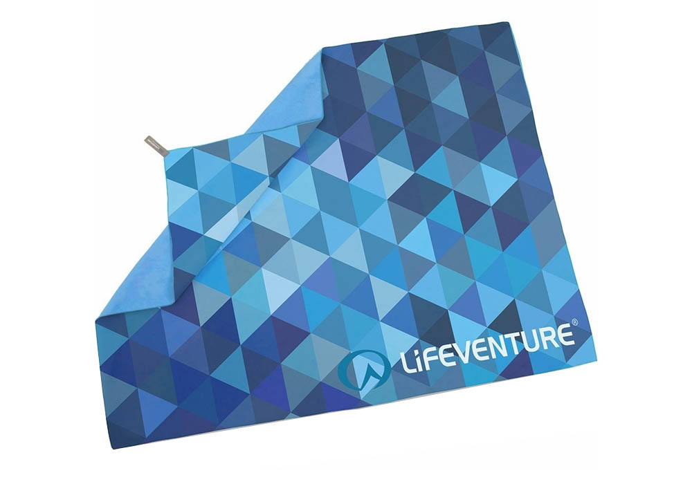 Полотенце Soft Fibre Triangle blue Giant Lifeventure, Длина 90см, Ширина 150см