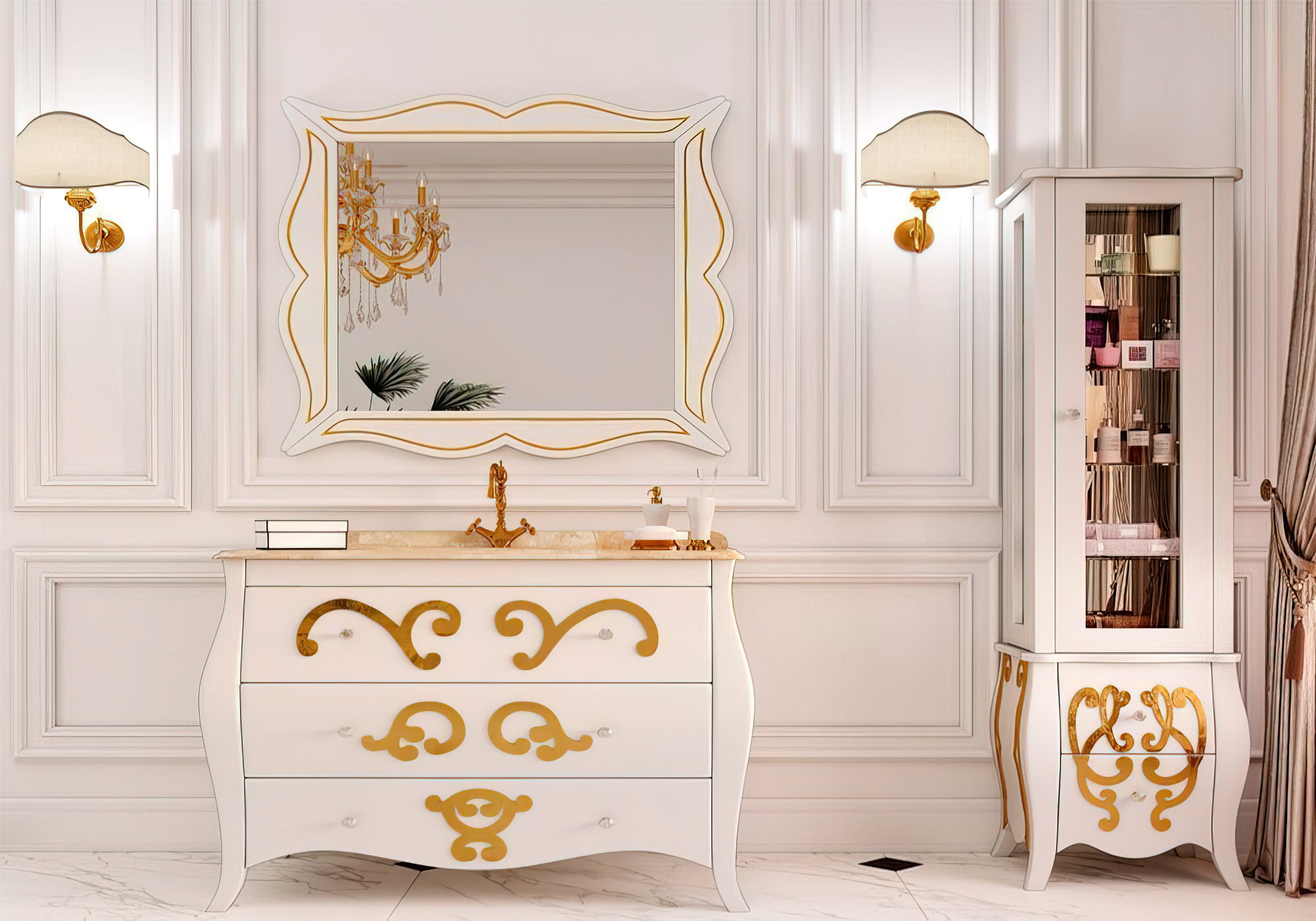  Недорого Мебель для ванной комнаты Пенал для ванной "Arlette" Marsan