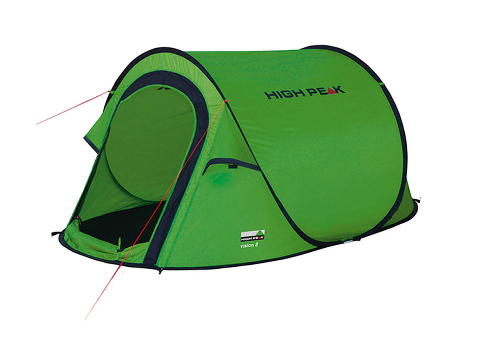 Палатка Vision 2 (Green) High Peak, Тип Кемпинговые, Ширина 235см, Глубина 140см