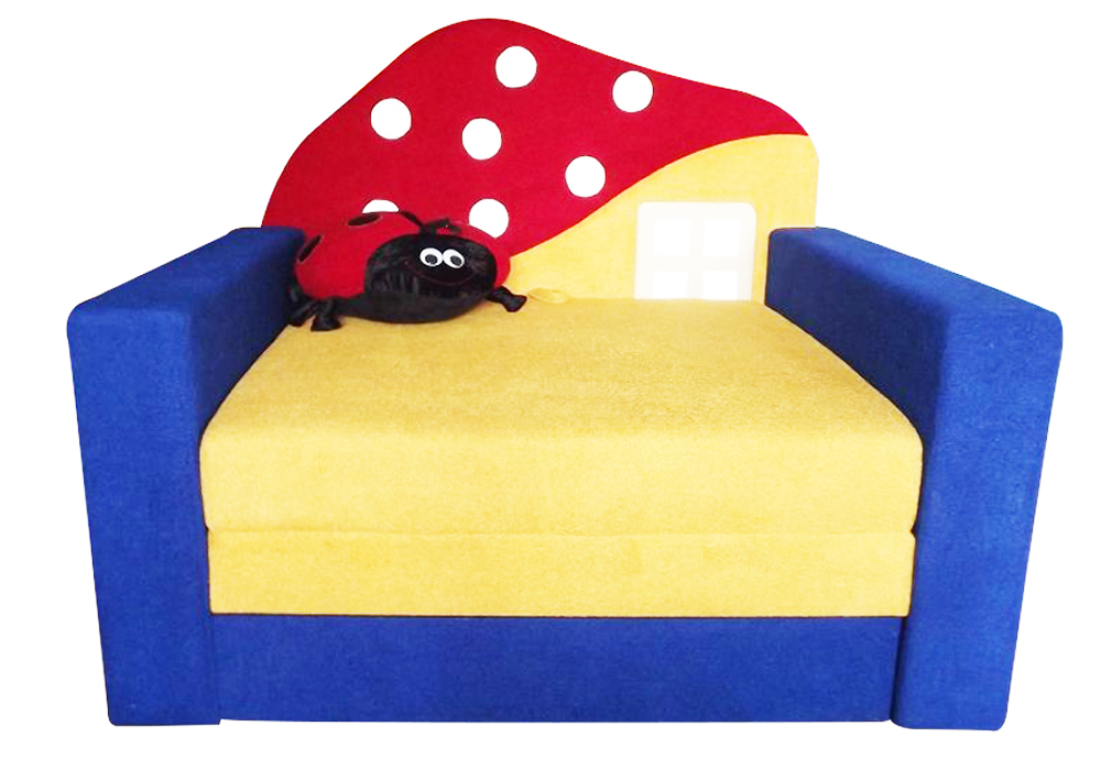 Детский диван Домик МКС, Ширина 134см, Глубина 100см, Высота 110см