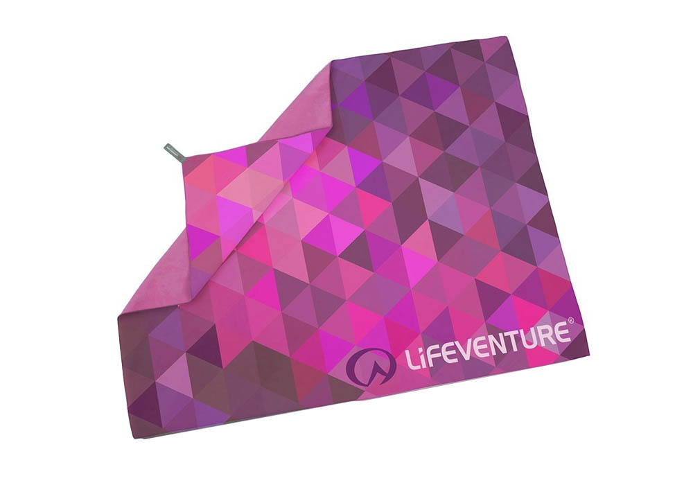 Полотенце Soft Fibre Triangle pink Giant Lifeventure, Длина 90см, Ширина 150см