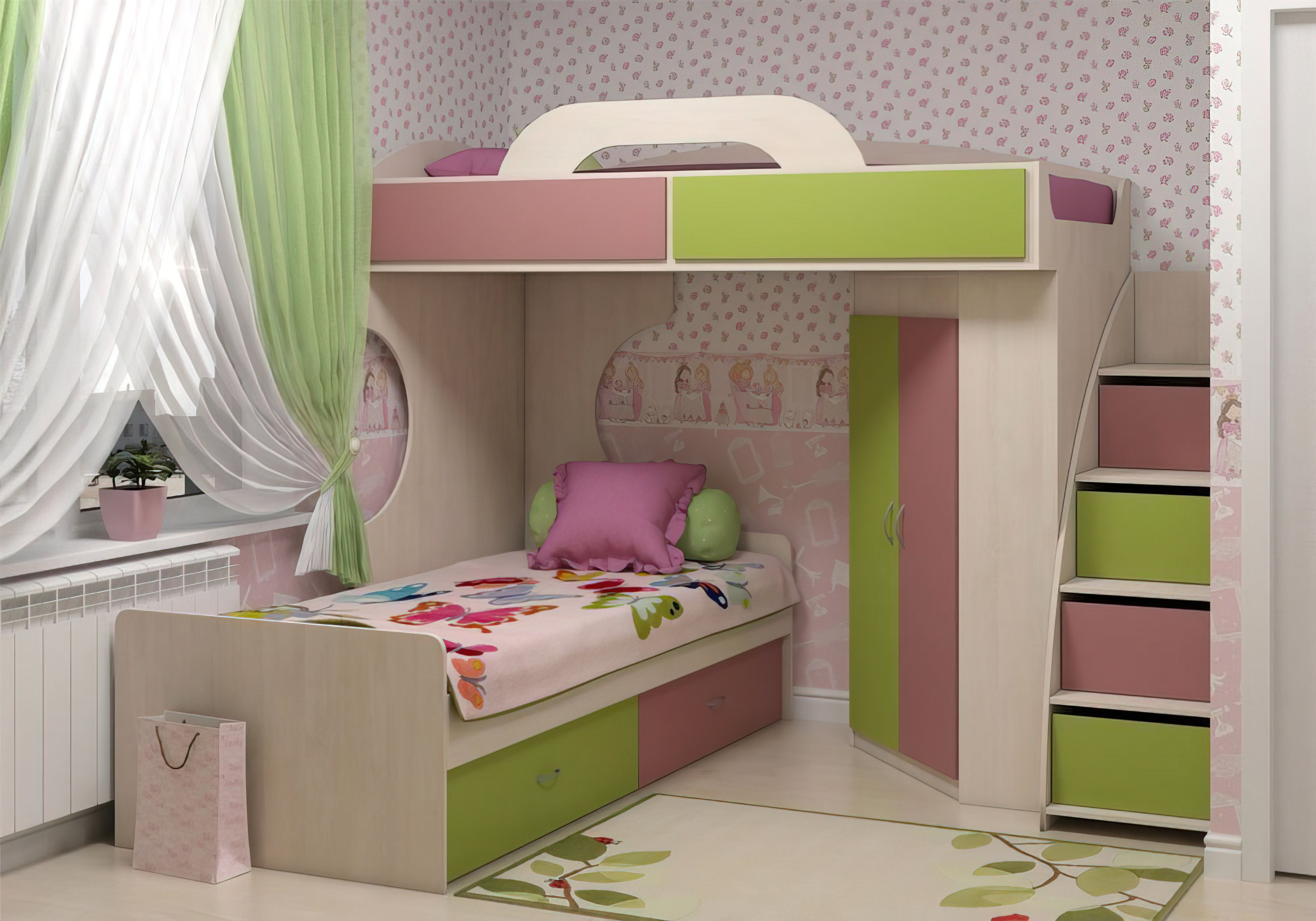  Купить Детские кровати Детская кровать "Dori pink" Аззаре