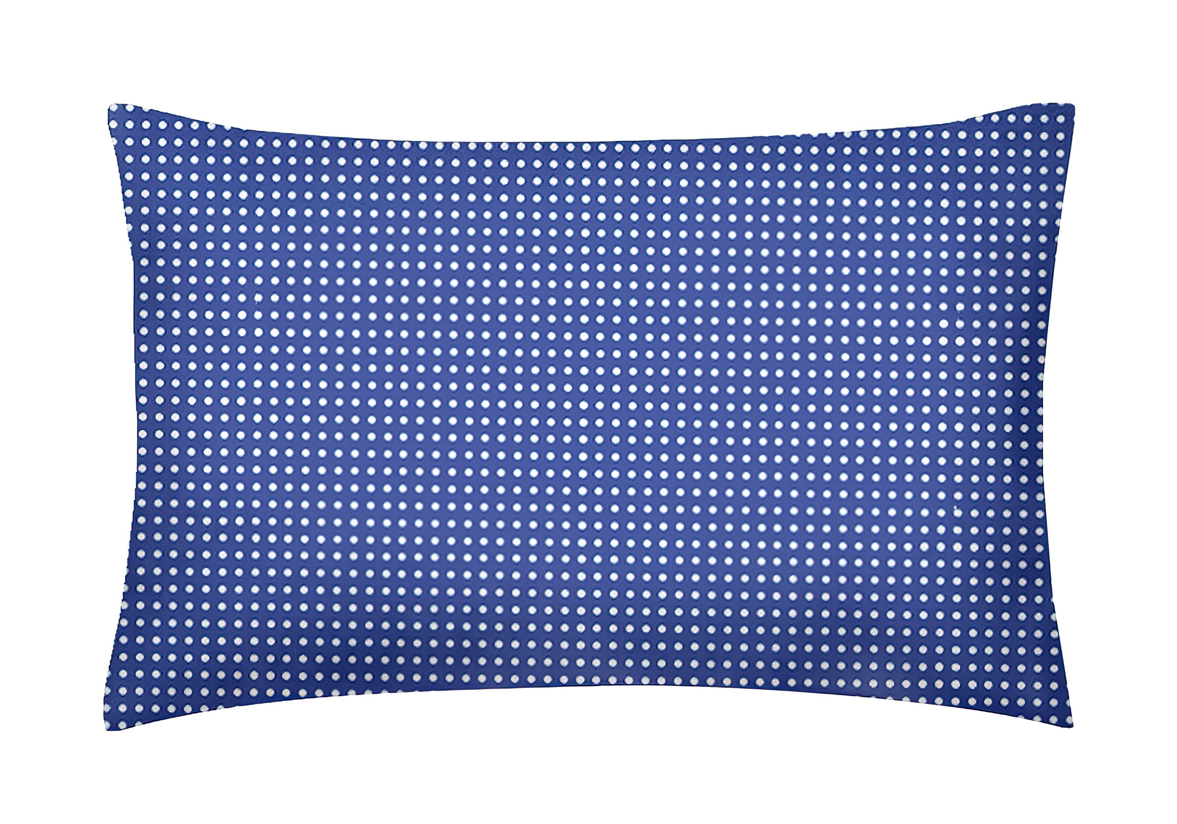 Наволочка Горох Белый Синий Cosas, Размер 50х70 см, Тип волокна Натуральный