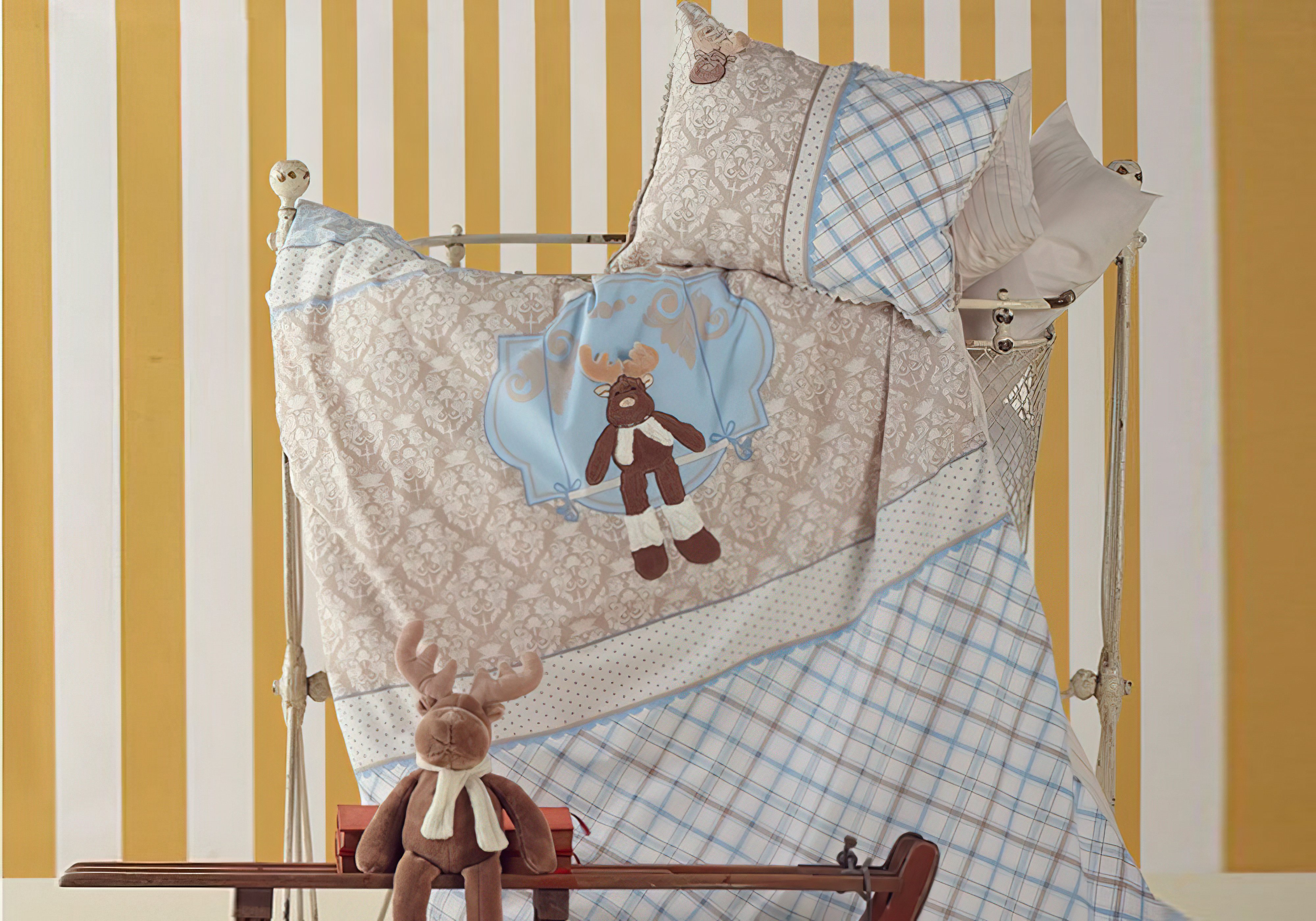 Комплект детского постельного белья Deer голубое Karaca Home