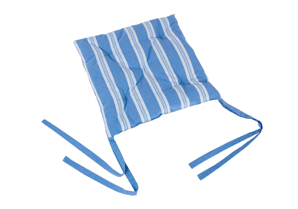 Декоративная подушка на стул Голубые полоски Limaso, Форма Квадратная