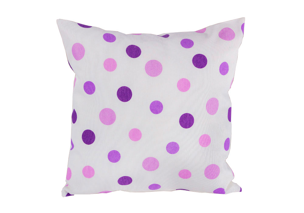 Декоративная подушка Фиолетовый горошек Limaso, Форма Квадратная