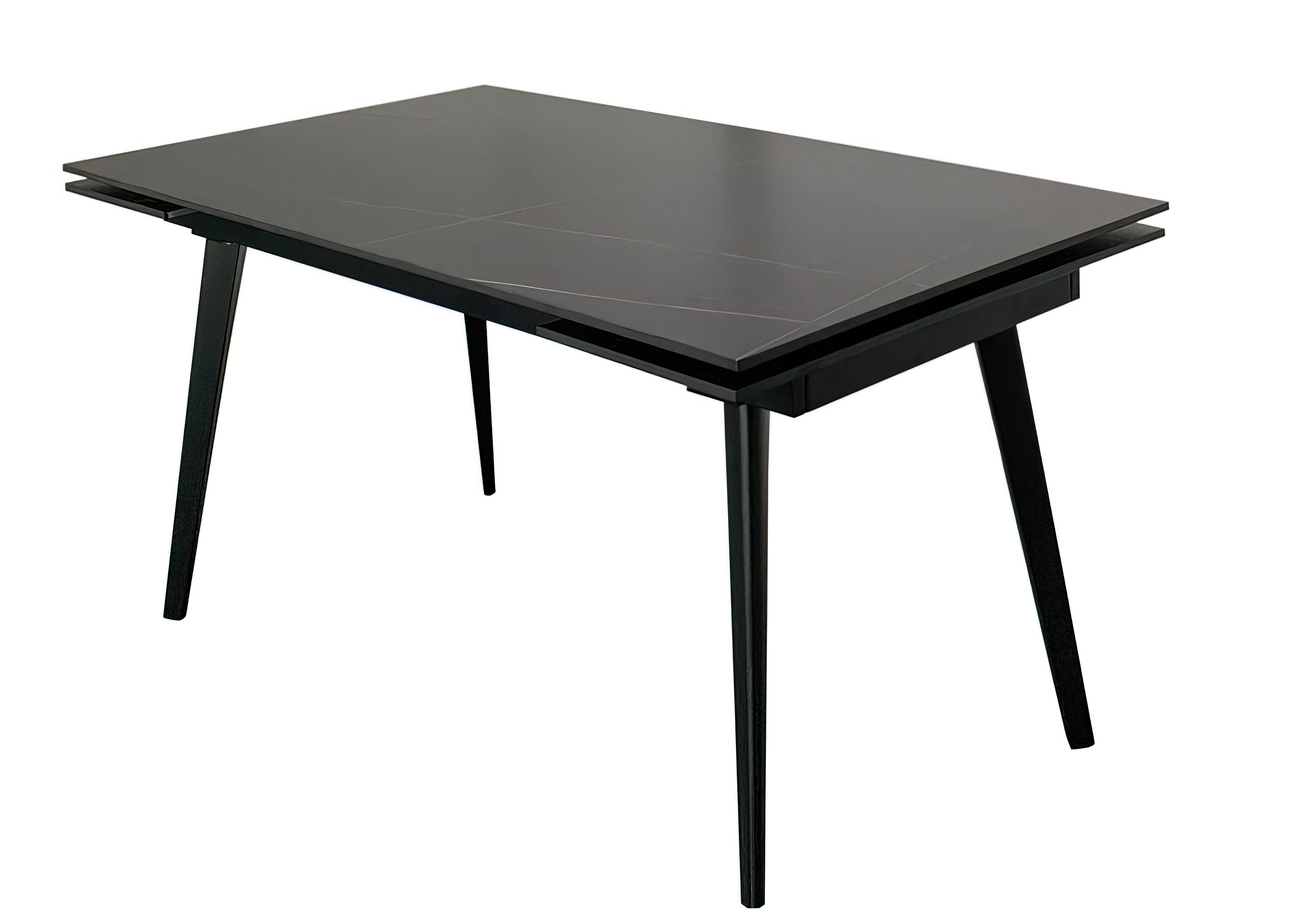 Кухонный раскладной стол Hugo Lofty Black Concepto, Ширина 140см, Глубина 82см