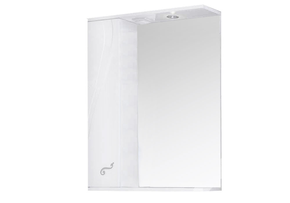 Зеркальный шкаф для ванной Ронда 55 Aquarius, Глубина 17см, Высота 83см