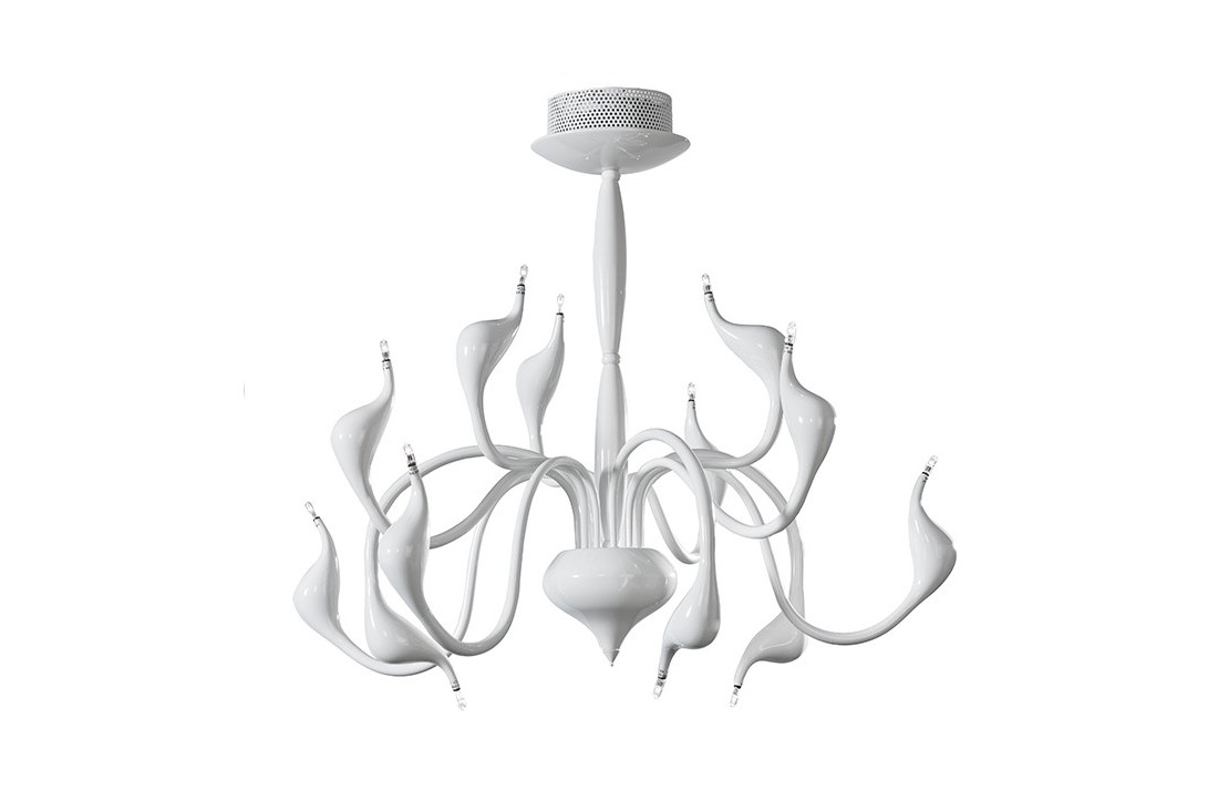 Люстра SNAKE white MD6230-12-WH Azzardo, Тип Подвесная, Источник света Светодиодная лампа