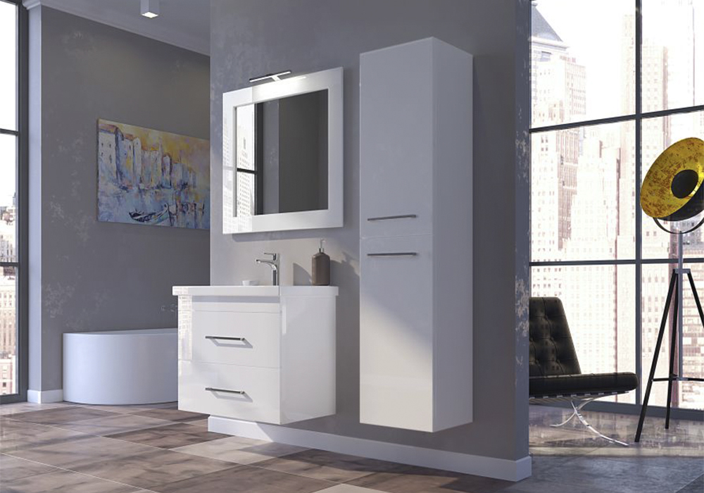 Комплект мебели для ванной Нота Aquarius, Цвет Белый, Материал МДФ